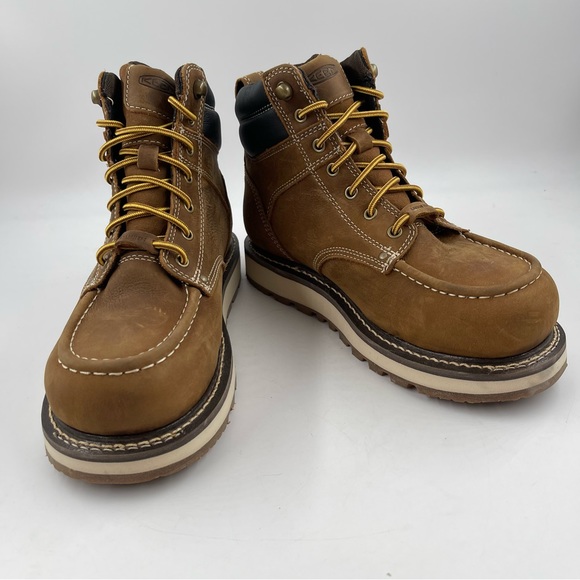 NIB! Keen Men’s Cincinnati 6” Brown Waterproof Carbon-Fiber Toe Work Boot - SZ 9 - Picture 7 of 12